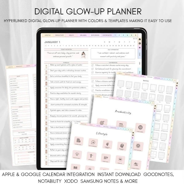 Glow Up planner