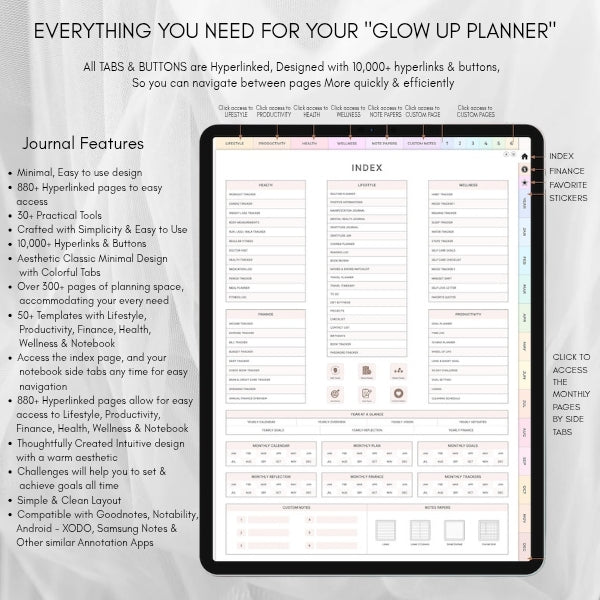 Glow Up planner