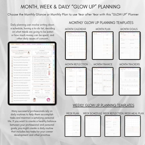 Glow Up planner