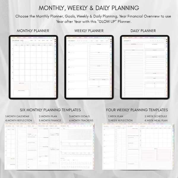 Glow Up planner